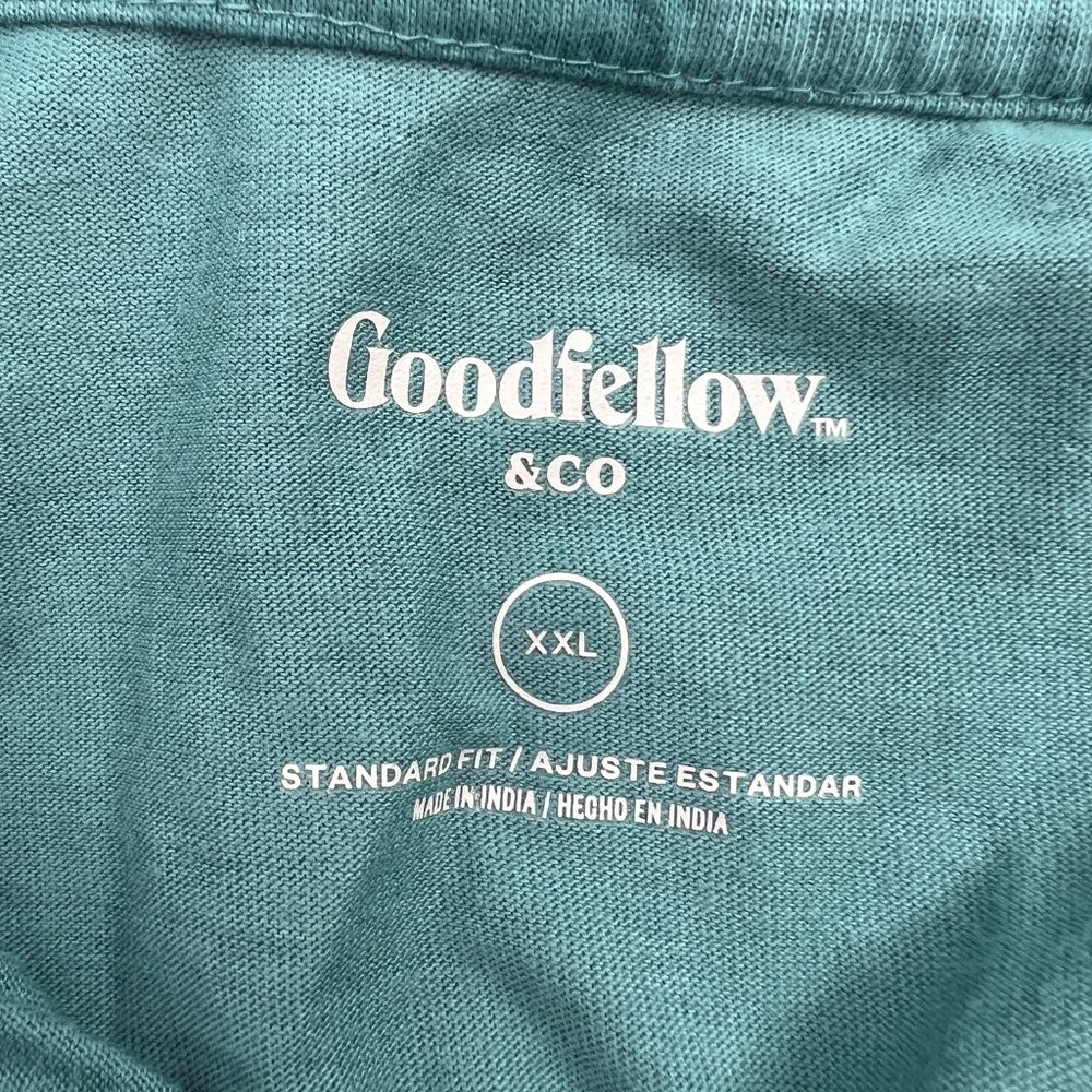 Goodfellow & Co. Men's Short Sleeve Tie Dye Polo Shirt Green Plus Size XXL NWT - Picture 5 of 7